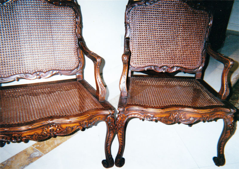 Louis XV Chairs, Wax Finish